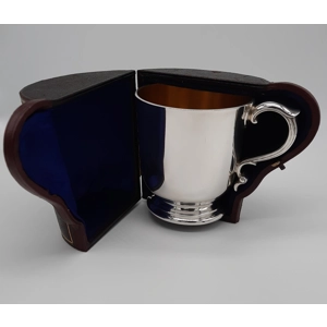 Quality Sterling Silver Christening Mug in Original Case