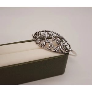 Lovely Sterling Silver Carrick Bangle in Glasgow Rose Design