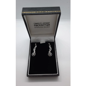 Sterling Silver Rennie Mackintosh Drop Earrings by Carrick Sterling Silver Rennie Mackintosh Drop Earrings by Carrick