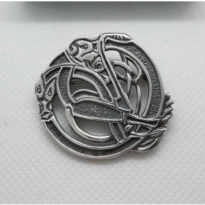 Sterling Silver ORTAK Brooch in Book of Kells Design