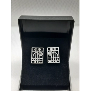 Pair of Sterling Silver Rennie Mackintosh Style Earrings by Carrick - Boxed