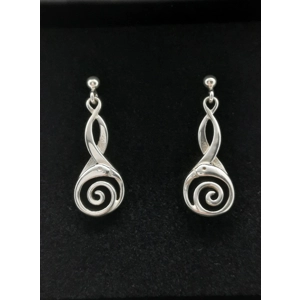 Sterling Silver Ola Gorie Kells Bird Drop Earrings