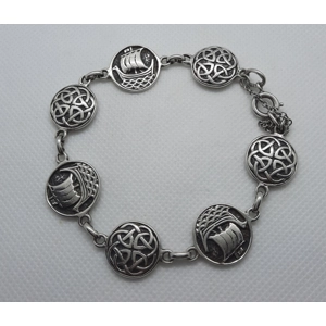 Vintage Sterling Silver John Hart Iona Viking Bracelet