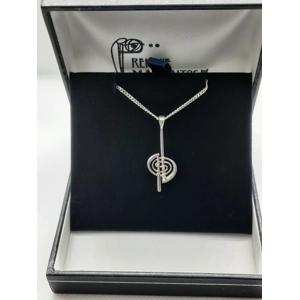 Unusual Sterling Silver Spiral Design Pendant by Carrick