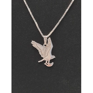 ORTAK 'Nature in Flight' Osprey Pendant and Chain in Sterling Silver