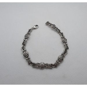 Sterling Silver Rennie Mackintosh Glasgow Rose Design Bracelet