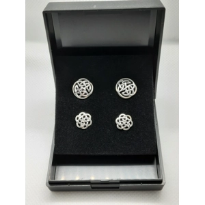 Two Pairs of Sterling Silver Celtic Knot Ear Studs