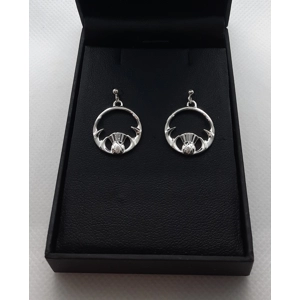 Stylish Sterling Silver ORTAK Thistle Earrings in Original Box