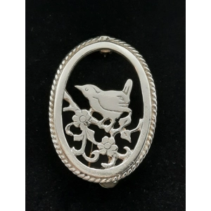 Vintage Sterling Silver ORTAK 'Nature in Flight' Wren Brooch