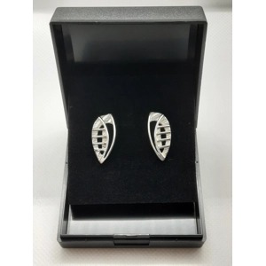 Sterling Silver Modernist Ear Studs by Carrick