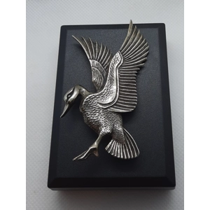 Large Sterling Silver Vintage Mallard Duck Brooch