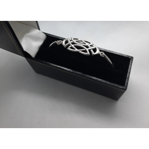 Sterling Silver Bangle with Celtic Knot Design