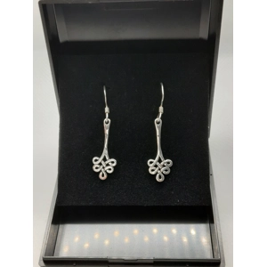 Sterling Silver Celtic Knot Drop Earrings