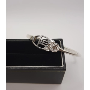 Sterling Silver Rennie Mackintosh Inspired Bangle in Original Box