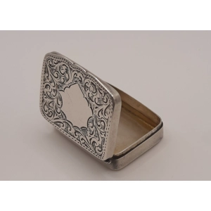 Antique Sterling Silver Pill Box - Fully Hallmarked Birmingham 1905 - Adie and Lovekin