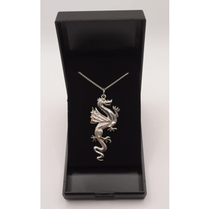 Sterling Silver Dragon Pendant and Chain