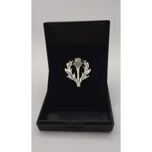 Sterling Silver Thistle Brooch with Edinburgh Hallmark for 1997