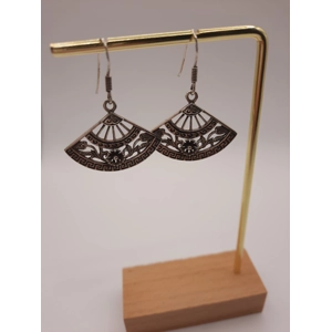 Sterling Silver Japanese Fan Style Earrings