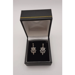 Ortak Sterling Silver Luckenbooth Drop Earrings