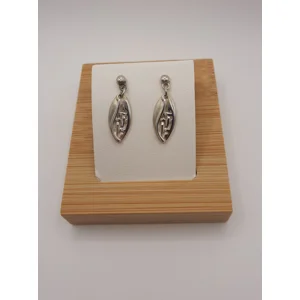 Ortak Sterling Silver Oval Drop Earrings