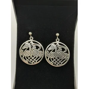 Shetland Silver Large Sleipnir Drop Earrings