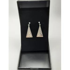 Sterling Silver Celtic Knot Drop Earrings by Declan Killen