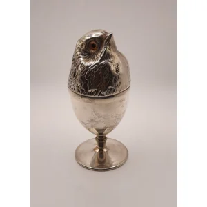 Unusual Vintage Egg Cup with Chick Design Cover
