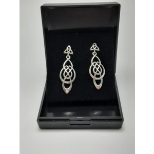 Sterling Silver Celtic Knot Drop Earrings