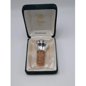 Sterling Silver Bottle Stop - made by Douglas Pell and retailed through Harrods - Hallmarked 1997