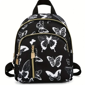 Mini Butterfly Black Backpack