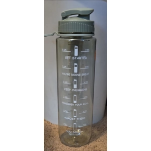 Get Started ... You Did It Gray Water Bottle