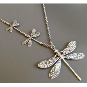 Triple Dragonfly Necklace