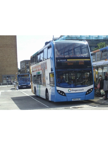 gn59exe stagecoach bus at the folkestone bus station