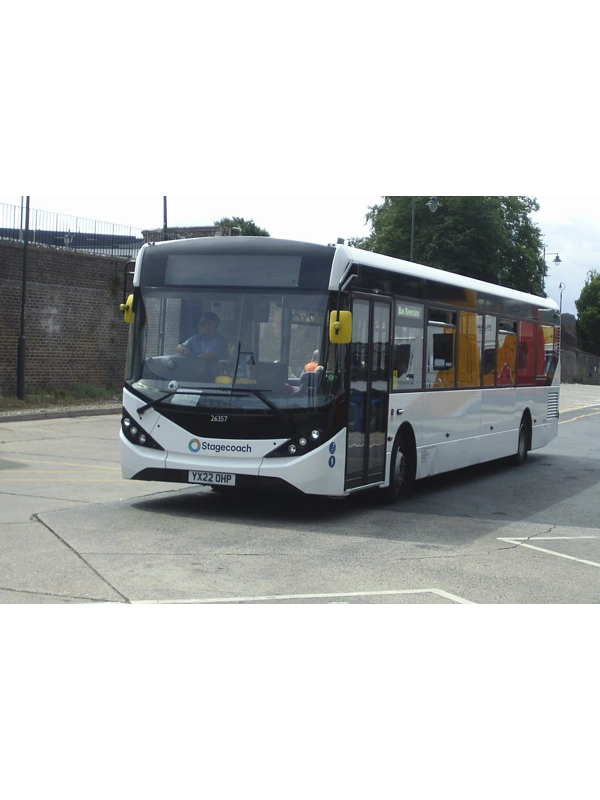 yx22ohp stagecoach bus leaving canterbury bus station