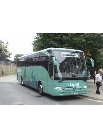 bf67wju clarkes of london coach at canterbury in kent
