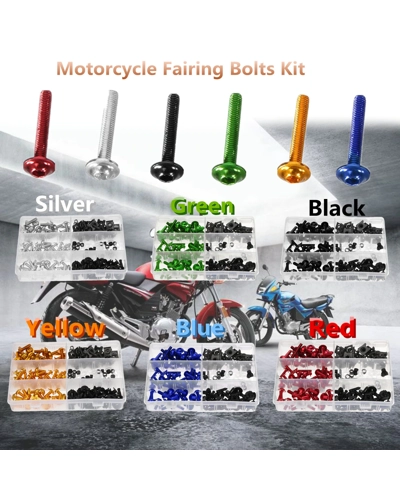 Universal bolts kit for motorcycle fairings