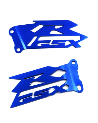 Blue Footrest Heel Plates Guard 3D G-SXR Logo Fit for SUZUKI GSX-R 600 / 1000