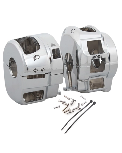 Aluminium Chrome Switch Housing Covers for GSXR & Busa