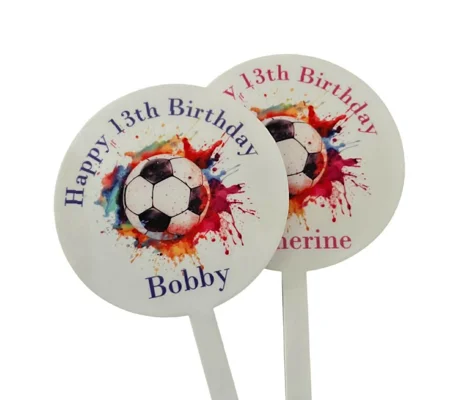 Personalised Football Birthday Cake Topper