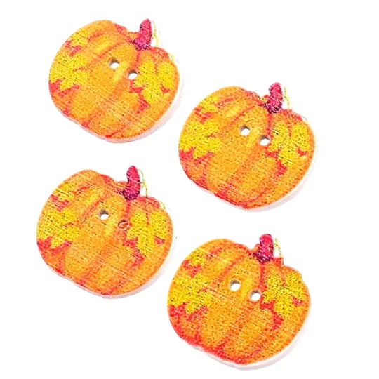 Pumpkin Buttons for Halloween