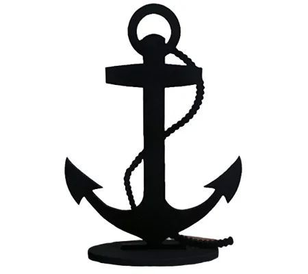 Ship's Anchor Navy Silhouette Figure
