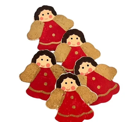5 x Wooden Angel Fairy Card or Cake Embellishments