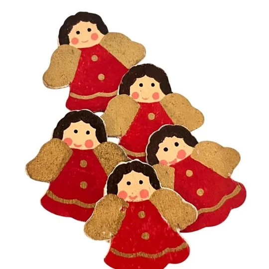 wooden Angel Fairy embellishment Buttons and bows Kettering Northamptonshire