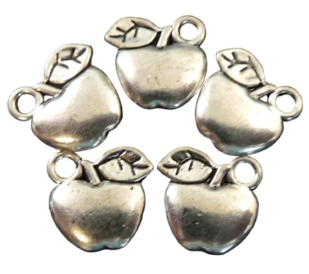 4 x Apple Metal Charms.
