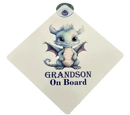 Personalised Car Window Sign, Baby on Board with name