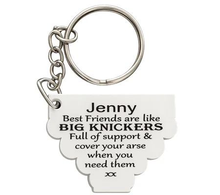 Best friends are like BIG KNICKERS Personalised Keyring