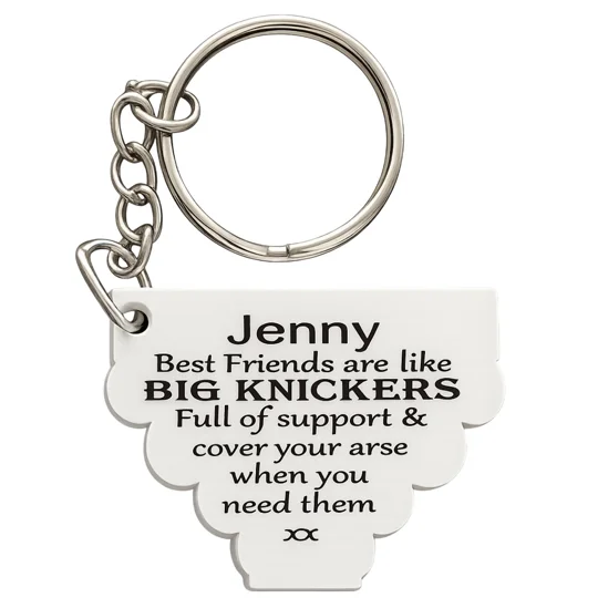 Personalised Big Knickers Keyring