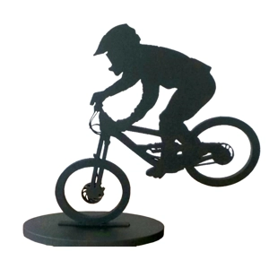 BMX Rider Silhouette Figure