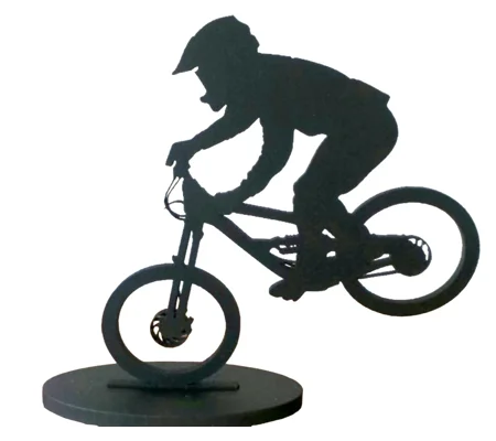 BMX Rider Silhouette Figure