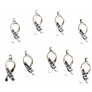Hope on Bow Metal Charms x 5